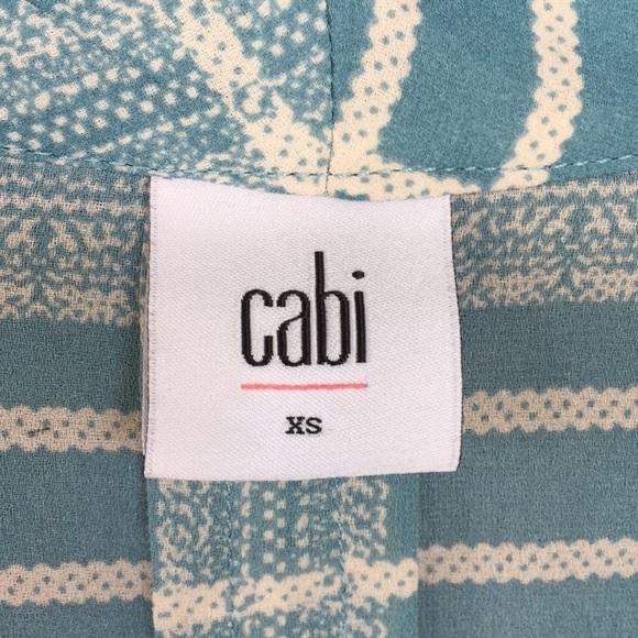 CAbi Dusty Teal Faux Wrap Blouse - Picture 3 of 6